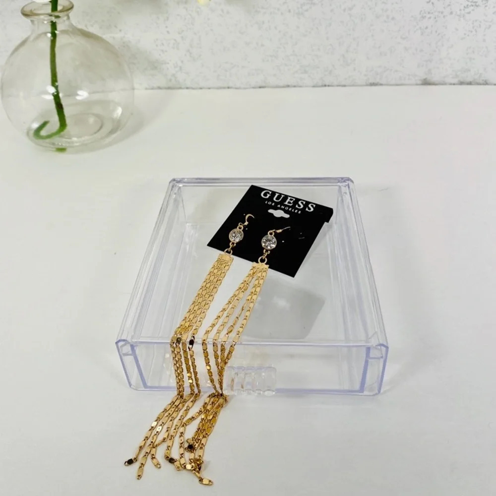 🆕 Guess Gold Dangle Long Chain Earring